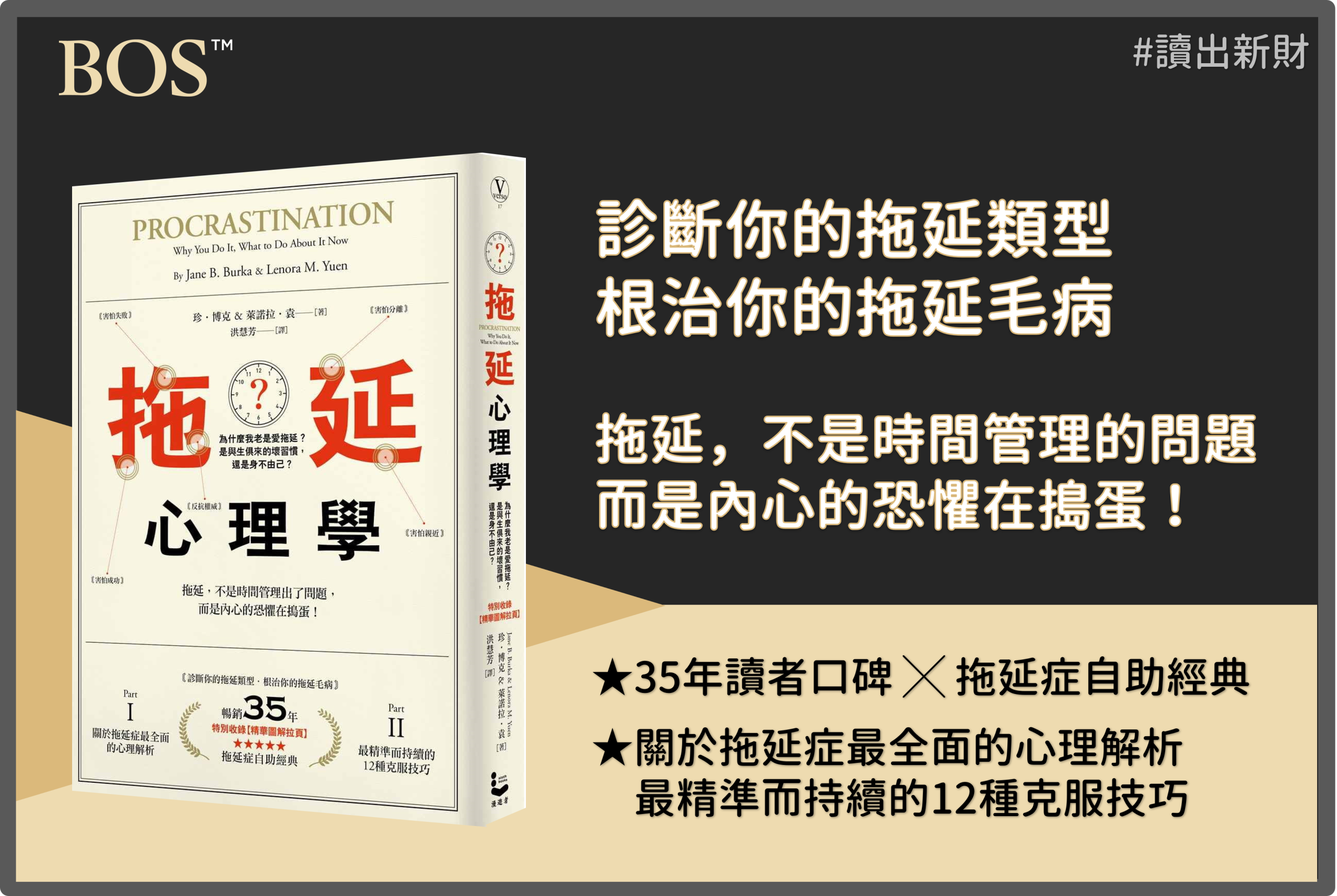工作、投資拖了很久還沒開始? 你不是忘記了，而是內心害怕想起來!! 《拖延心理學》