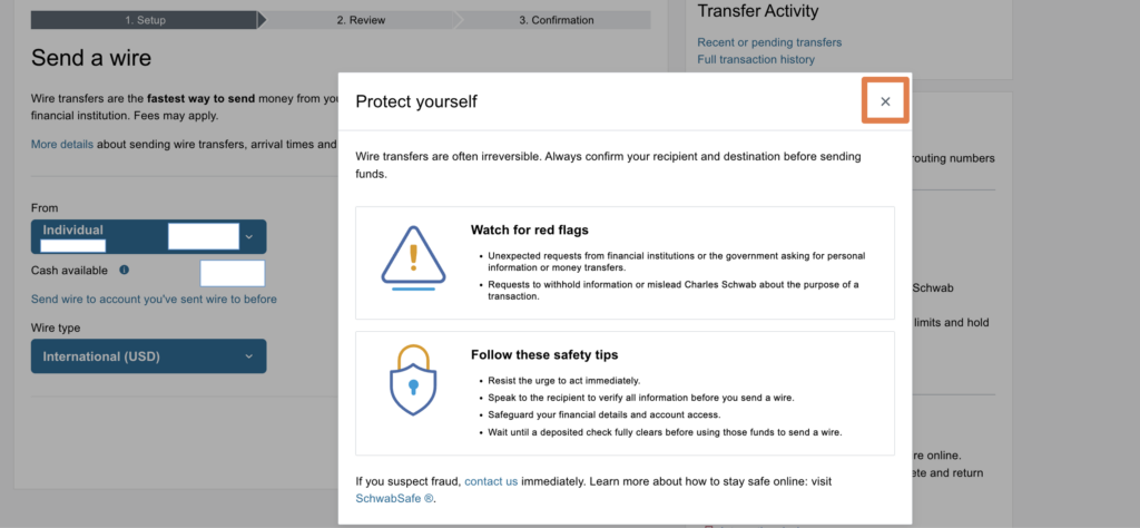 嘉信出金步驟 跳出警示提醒可點擊關閉