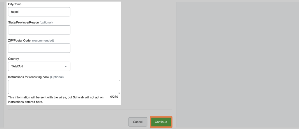 嘉信出金步驟教學 填寫收款銀行資料
