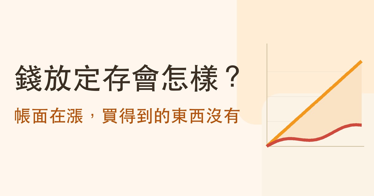 錢放定存會怎樣?台幣二十一年半實測,購買力只多了 11%