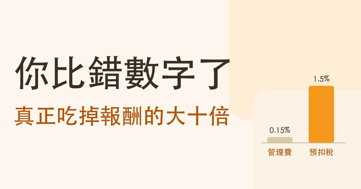 買美債的成本:你比的是 0.15%,真正吃掉報酬的可能是那 1.5%