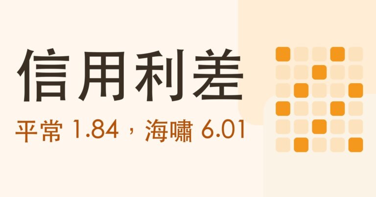 信用利差是什麼?七十三年實測:平常 1.84,金融海嘯衝到 6.01
