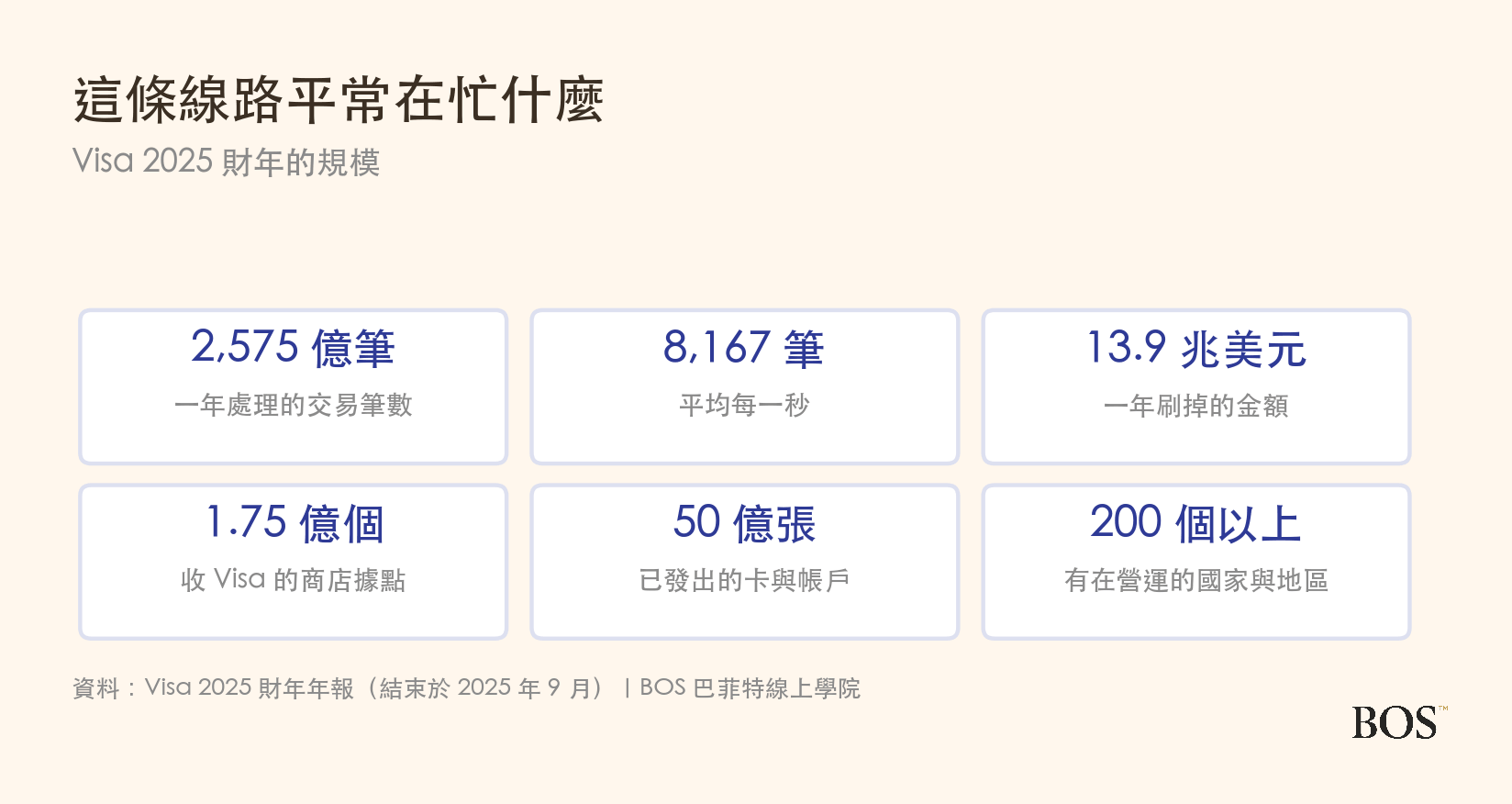 Visa 2025 財年的營運規模